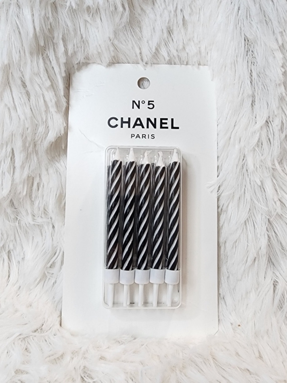 Chanel N°5 Black/White Birthday Candles